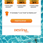 sorteo destinia, descuentos destinia, promociones destinia, ahorradoras, ahorradoras.com, viajar barato, viajar gratis,