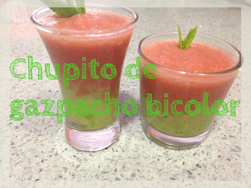 vídeoreceta chupito de gazpacho bicolor