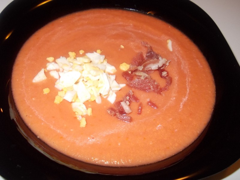 salmorejo con pan duro