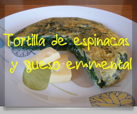 Tortilla de espinacas y emmental