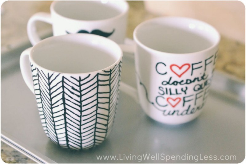 diy tazas decorativas