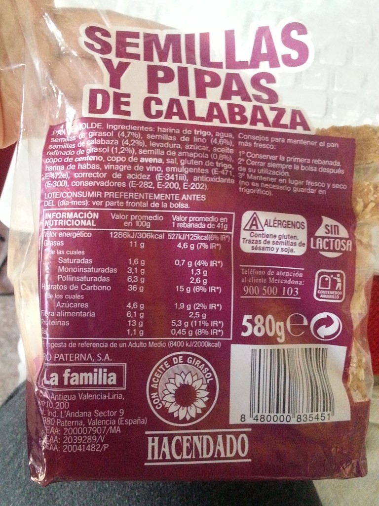 oan de semillas y pipas de calabaza mercadona