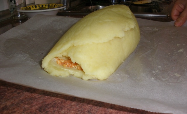 Receta de brazo gitano de patata