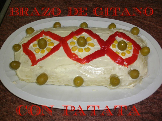 Receta de brazo gitano de patata