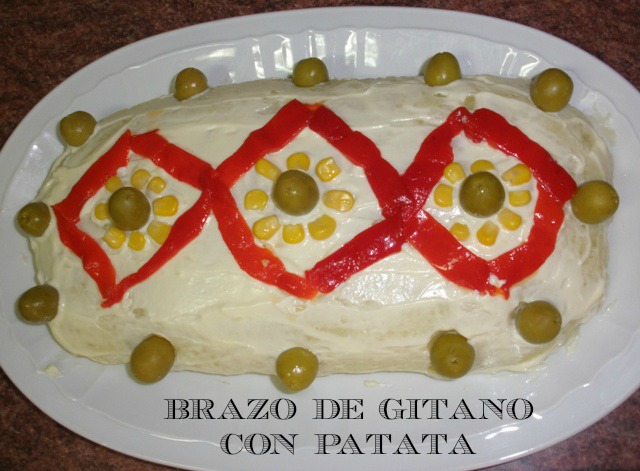 Receta de brazo gitano de patata