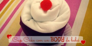 Hacer un cup-cake con un body de bebé
