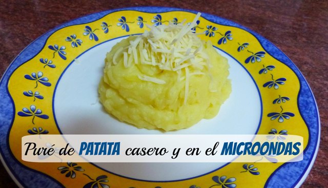 Puré de patata casero en el microondas