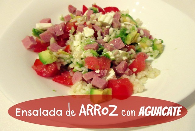 Ensalada de arroz con aguacate