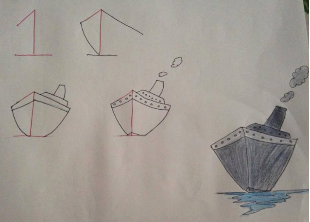  Cómo dibujar animales y barcos con números › Ahorradoras.com