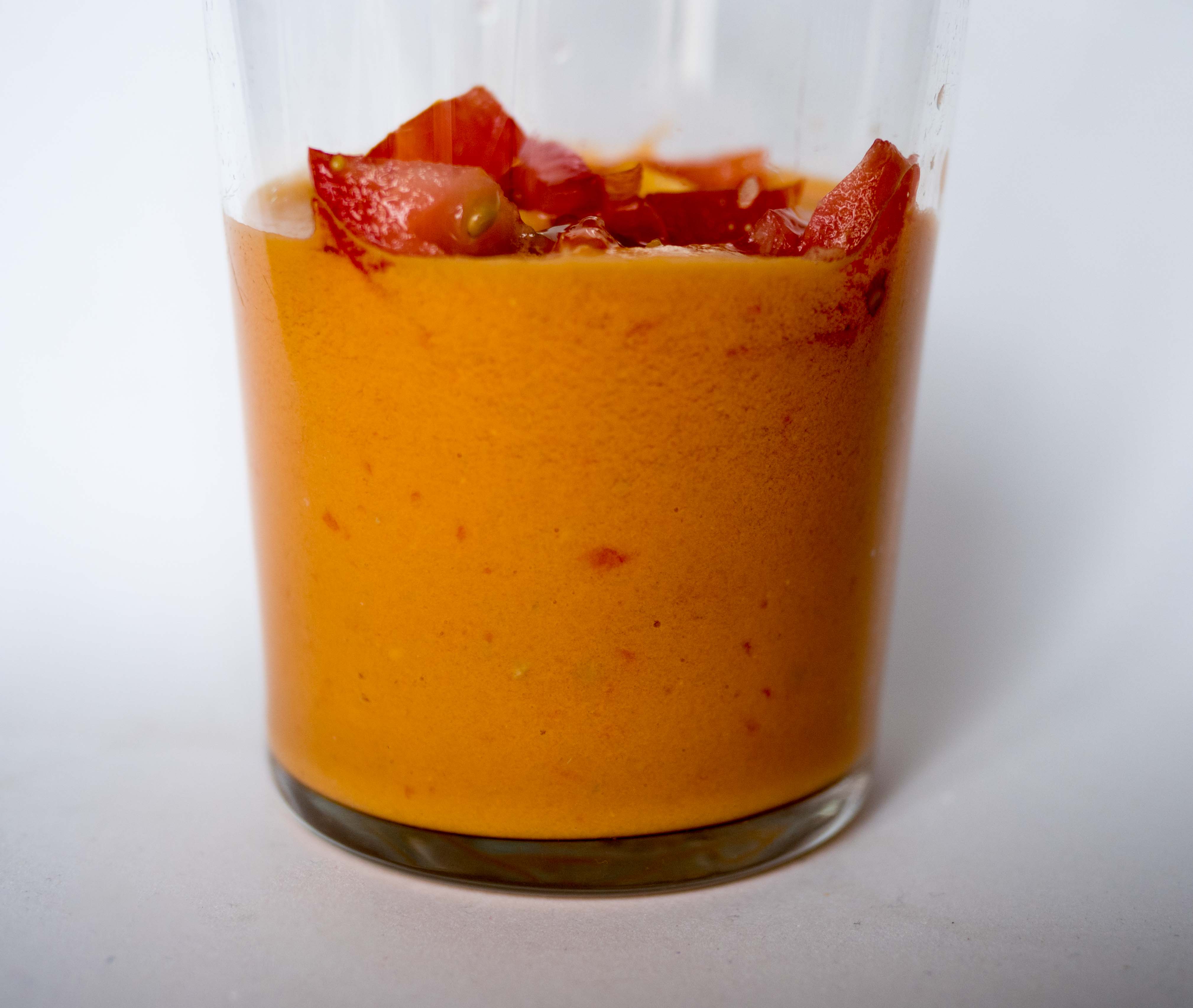 gazpacho de melocotón