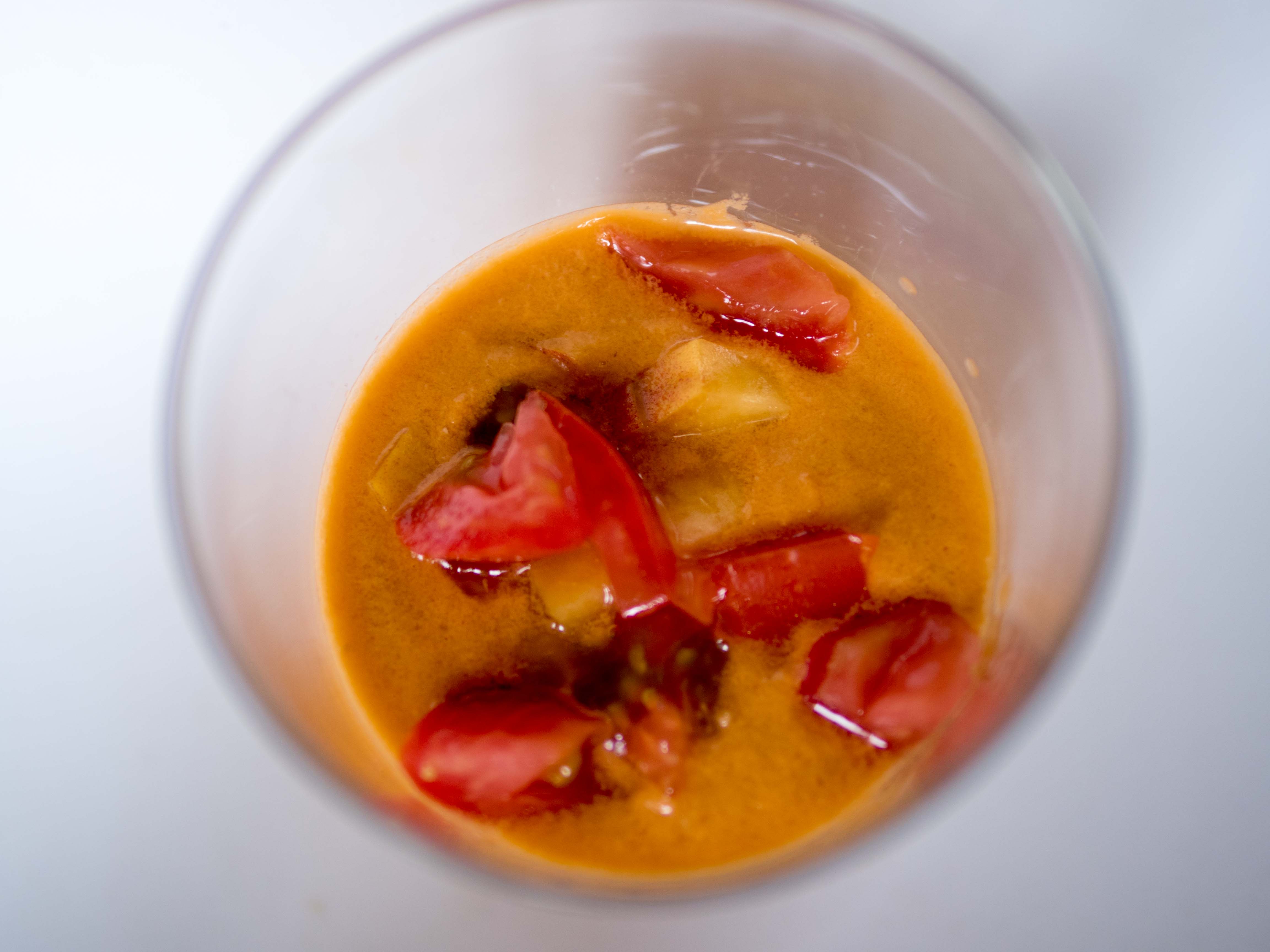 gazpacho de melocotón