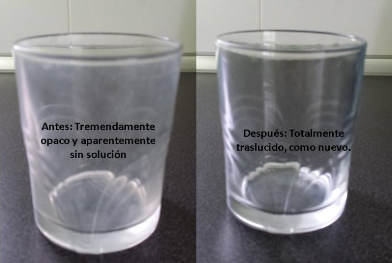 Cómo limpiar vasos opacos