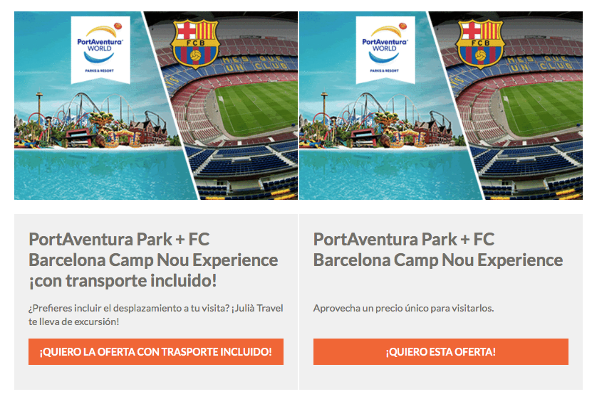 Visita Port Aventura y el Camp Nou
