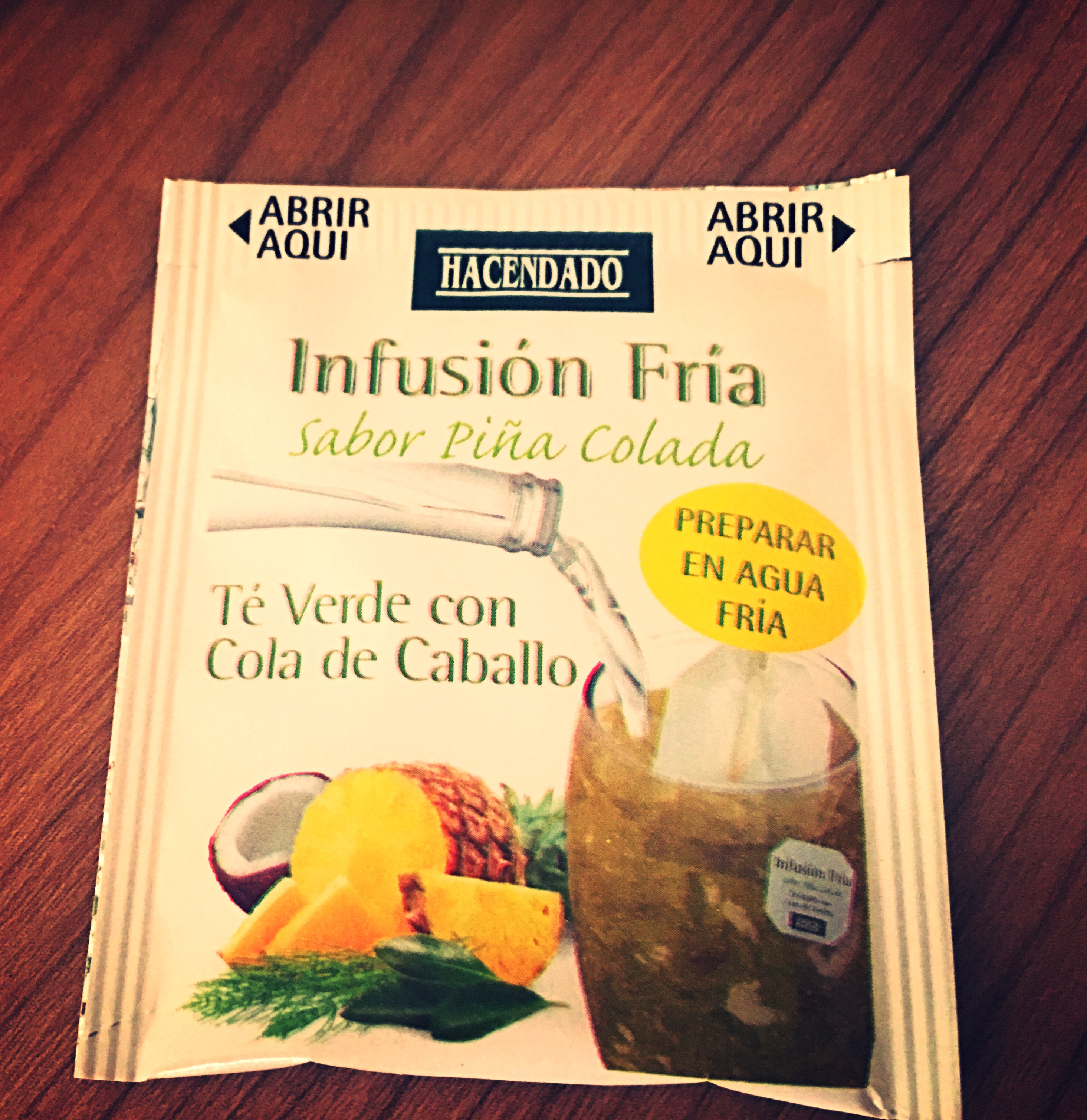 Infusión fría sabor piña colada de Mercadona