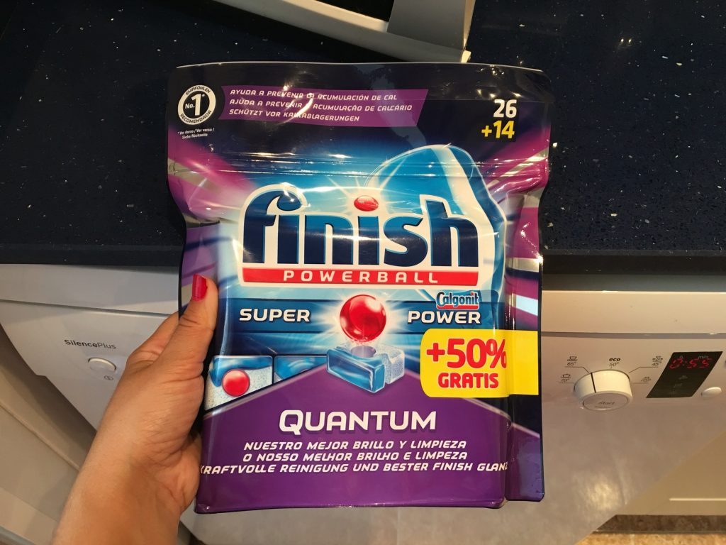 Review pastillas lavavajillas Finish Quantum (polvo, gel y Powerball)