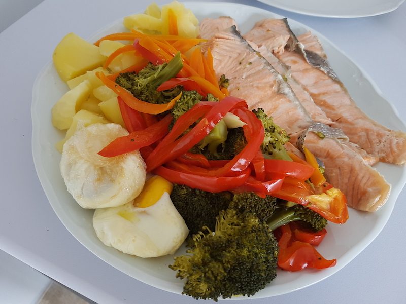 Salmon con verduras cecomix plus