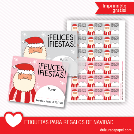 Etiquetas gratis para los regalos