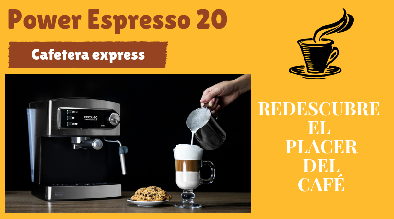 Cafetera Cecotec Power espresso 20 850W presión 20 bares 