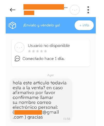 estafa wallapop