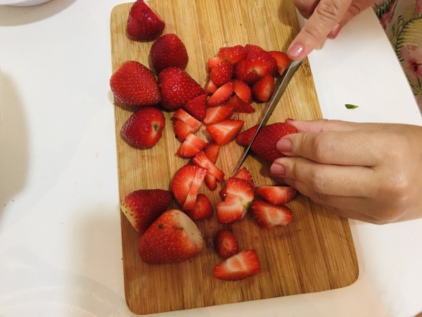 Fresas con vinagre almíbar 