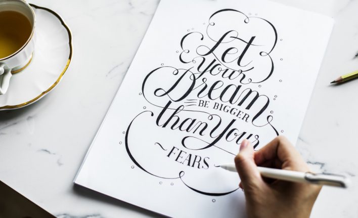 Plantilla descargable de lettering para niños