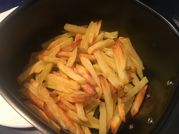 cómo quedan las patatas fritas en una freidora sin aceite