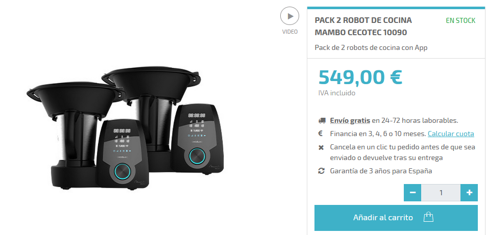 Mambo 10090, el robot de cocina Cecotec que se adelanta con su oferta al  Black Friday