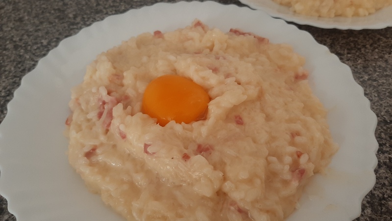 risotto con yema