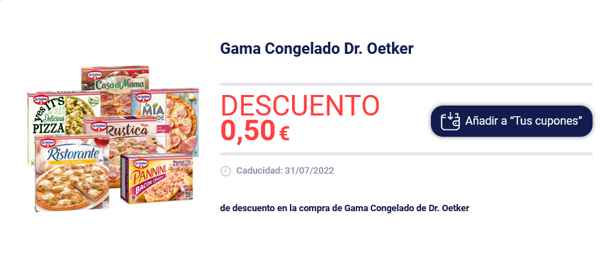 cupon descuento oetker codigo descuento