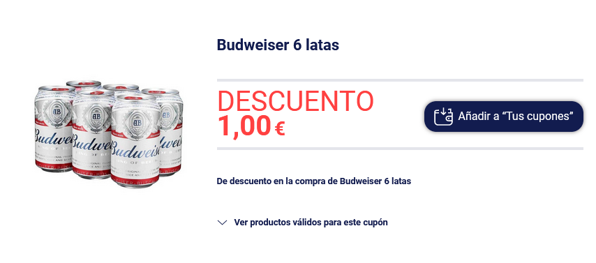 budweiser cupon