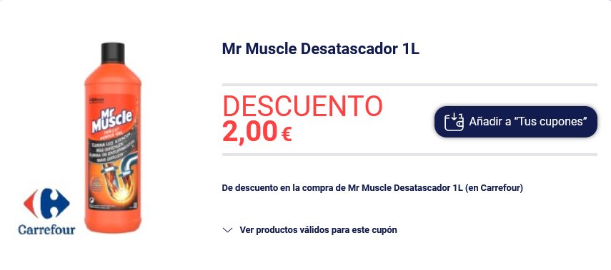 cupon descuento