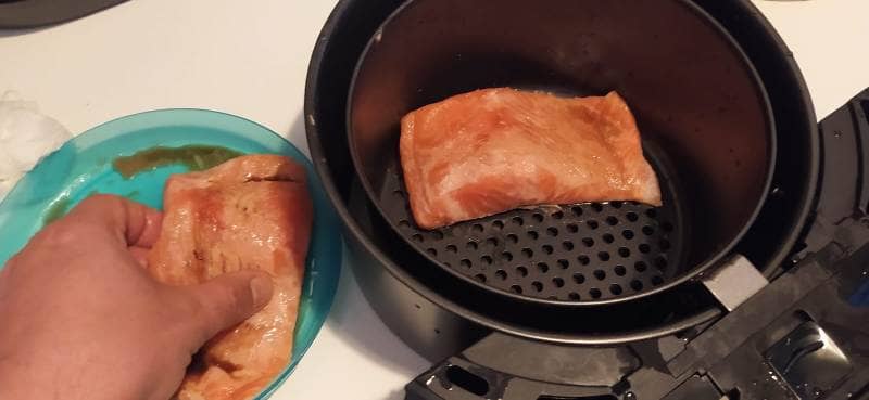 receta salmon con salsa de soja y lima air fry