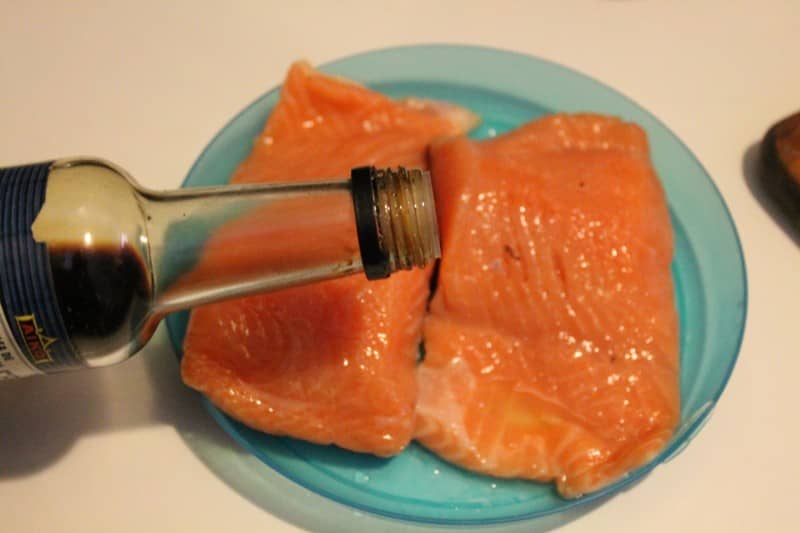 receta salmon y lima air fry