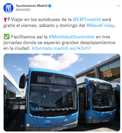 Autobuses gratis en Madrid
