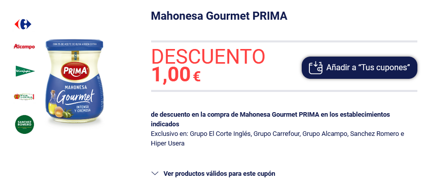 cupon descuento cupon descuento mahonesa prima