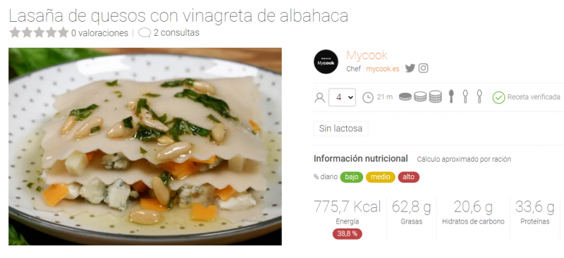 receta mycook taurus