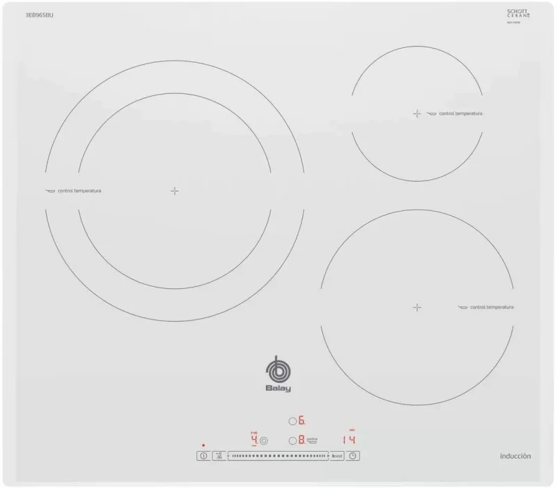 placa induccion blanca Balay