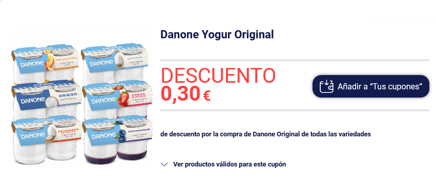 cupon yogures danone