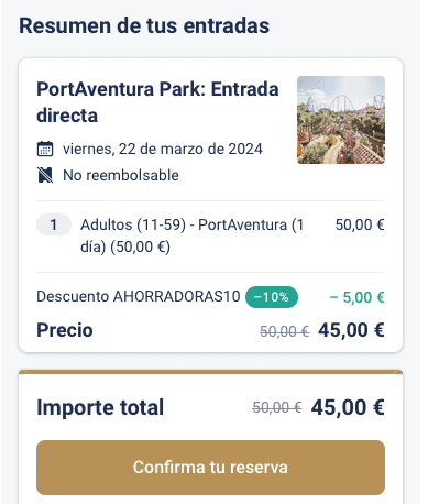 código descuento PortAventura