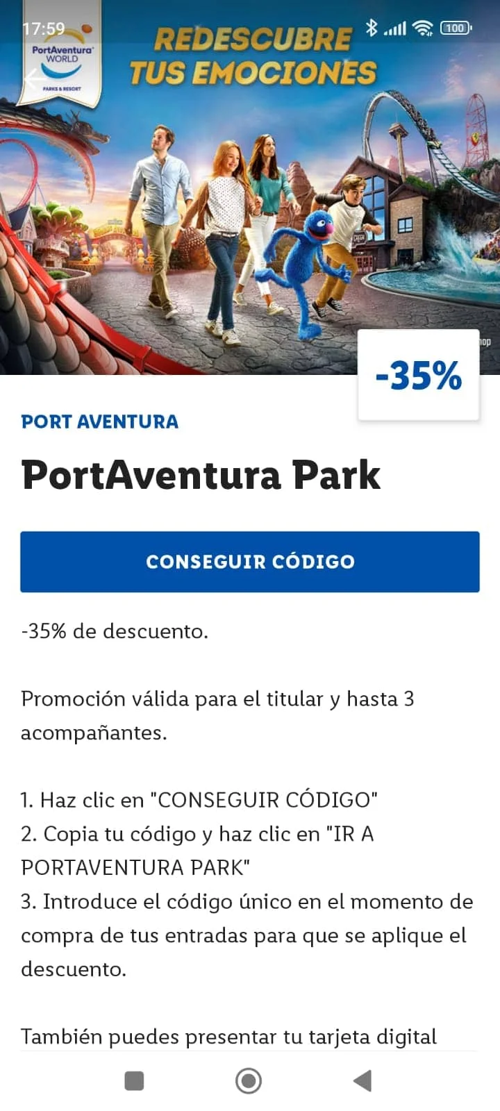 descuento port aventura