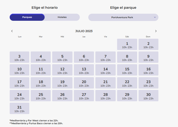 horarios portaventura