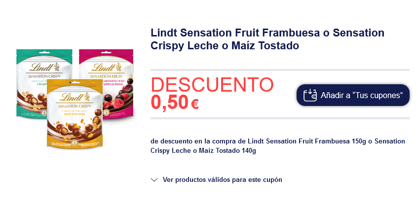 descuento chocolate lindt