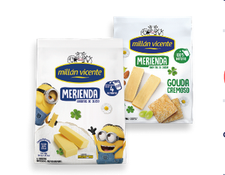 Ahorra en tu compra diaria en el súper con este cupón descuento de 0,50€ para queso Millán Salcedo Minions o Gouda que tienes disponible en Ahorradoras.
