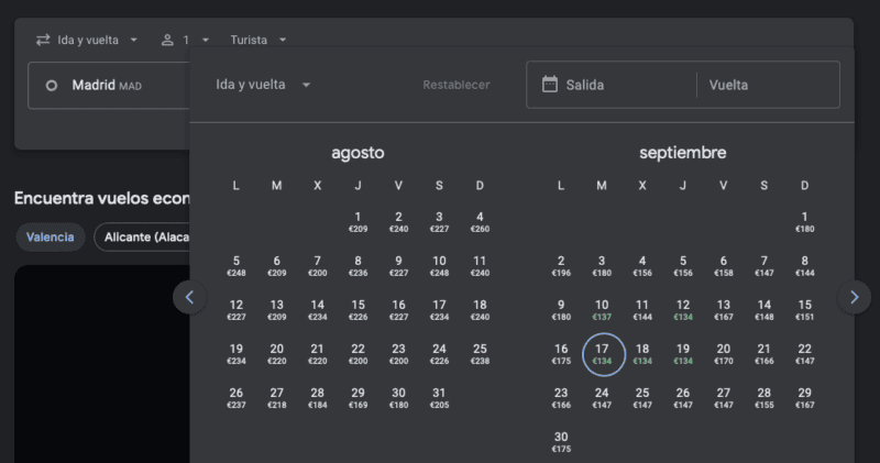 Cómo conseguir el vuelo más barato con Google Flights