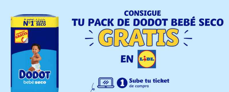 Gratis pañales Dodot Bebé Seco en Lidl